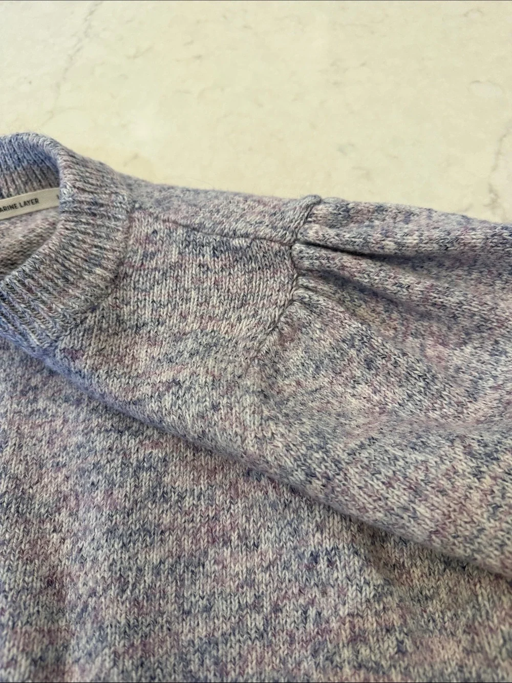 Marine‎ Layer Alma Marled Blouson Sleeve Sweater Size Large